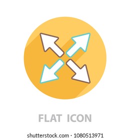 arrows line icon. vector illustration