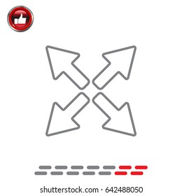 arrows line icon. vector illustration