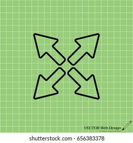 arrows line icon. vector illustration