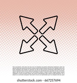 arrows line icon. vector illustration