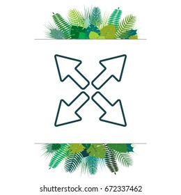 arrows line icon. vector illustration