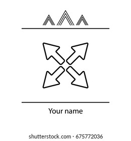 arrows line icon. vector illustration
