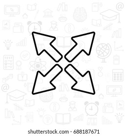 arrows line icon. vector illustration