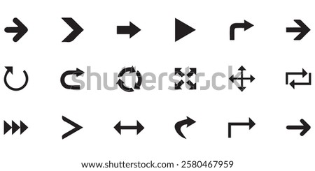 arrows linear arrow icon pack. vector thin line maximize symbol, up right arrow, horizontal arrow, right, diagonal left chevron, left, switch icons suitable for apps and websites up designs. clip art.