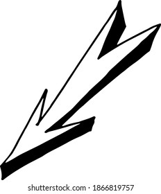 
arrows, lines, guides, doodle, sketch, graphic vector illustration hand drawn. Elements on white background separately