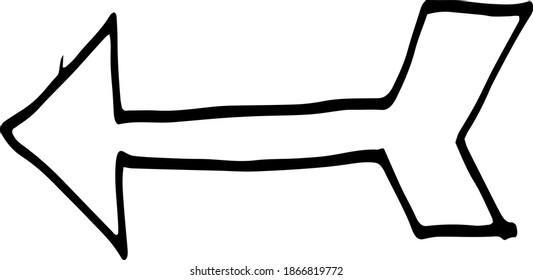 
arrows, lines, guides, doodle, sketch, graphic vector illustration hand drawn. Elements on white background separately