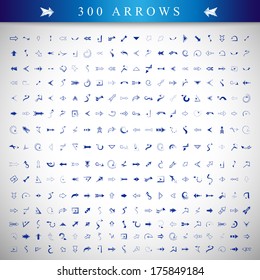 Arrows And Lines Hand Drawn Set - Isolated On Gray Background - Vector illustration Graphic Design Editable For Your Design
