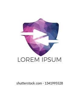 Arrows link logo design. Arrow link business logo concept design. Business logo concept.