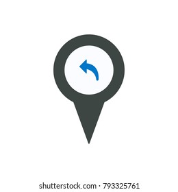 Arrows location marker pin place pointer position icon