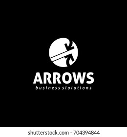 Arrows Logo Design Template.Great logo suitable for all types of business. Memorable, simple and unique brand / branding symbol.