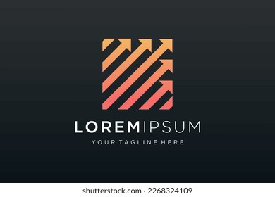arrows logo design vector. icon for business finance or marketing.