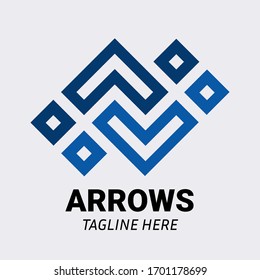 flechas logotipo icono plantilla de diseño creativo