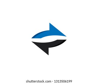 Arrows logo template vector icon illustration design 
