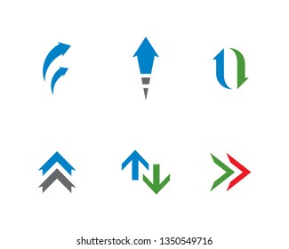 Arrows logo template vector icon illustration design 
