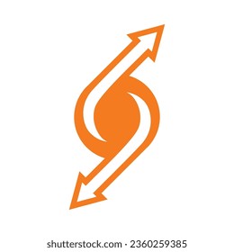 Arrows logo template vector icon illustration design 