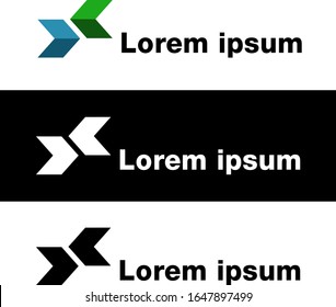 Pfeillogo - X-Letter-Logo - Logo-Design der Vektorillustration 