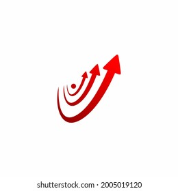 Arrows logo,business logo .blue arrow up icon .stock illustration
