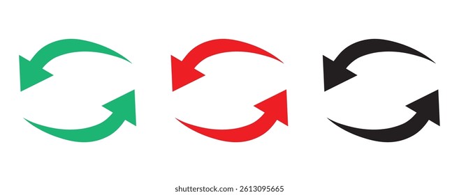 Arrows, loop, icon, element, decoration, part, symbol, continuous, cycle, refresh, rewind, replace, spin, reset, repeat, flip, alternating, infinite loop, sync, ring, rotation, circle, simple. vector 