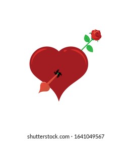 arrows and love are also a rose.
