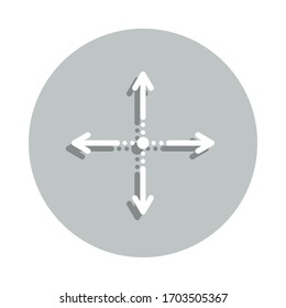 arrows, manipulation ability badge icon. Simple glyph, flat vector of Business icons for ui and ux, website or mobile application