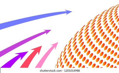 the arrows are meaning about travel or transportation around the circle that means the world