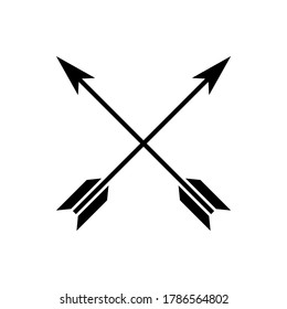 Arrows. Medieval icon of crossed arrows.