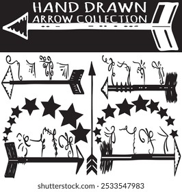 Arrows Mega big black set Cursor. Modern simple illustration vector eps 10 Outline  in Hand-drawn style Pointer point shape silhouette isolated on white background set collection  icon(2