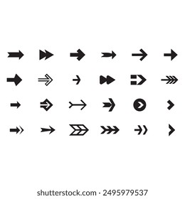 Arrows mini black set icons. abstract app symbol. Arrows vector collection button. circle, Cursor, Modern simple direction digital down computer design. EPS Vector illustration. arrows back black.