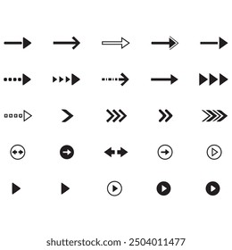 Arrows mini black set icons. abstract app symbol. Arrows vector collection button. circle, Cursor, Modern simple direction digital down computer design. EPS Vector illustration. arrows back black.