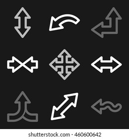 Arrows mobile icon, siguiente paso vectorial símbolo web. Símbolos de infografía empresarial.