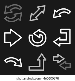 Arrows Web Icons Set 1 Grey Stock Vector (Royalty Free) 60856519