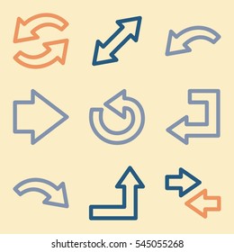 Arrows mobile icon, siguiente paso vectorial símbolo web. Símbolos de infografía empresarial.
