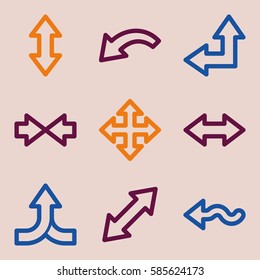 Arrows mobile icon, next step vector web sign. Business infographics symbols.