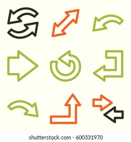 Arrows mobile icon, next step vector web sign. Business infographics symbols.