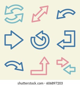 Arrows mobile icon, siguiente paso vectorial símbolo web. Símbolos de infografía empresarial.