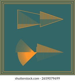 Flechas. Gráficos Art Deco modernos