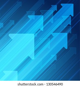 Arrows Move Up Abstract Vector Background