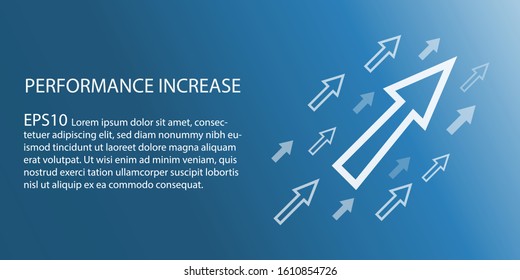 Arrows moving up. Representation of growth increase improvement movement positive direction. EPS10 vector illustration.