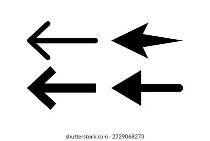 Setas com Vários Estilos Definem o Vetor