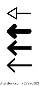 Setas com Vários Estilos Definem o Vetor