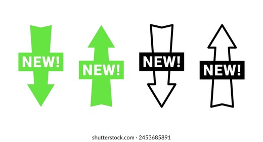 Arrows New! Labels or tag. Vector icons