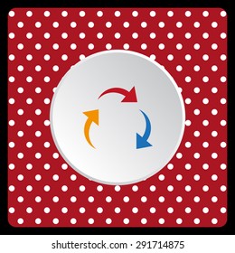 arrows on a circle. icon. vector design