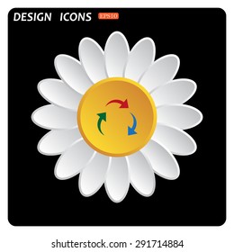 arrows on a circle. icon. vector design