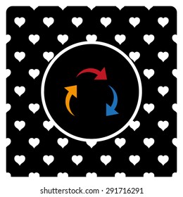 arrows on a circle. icon. vector design