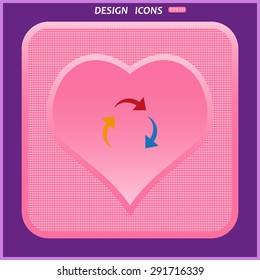 arrows on a circle. icon. vector design