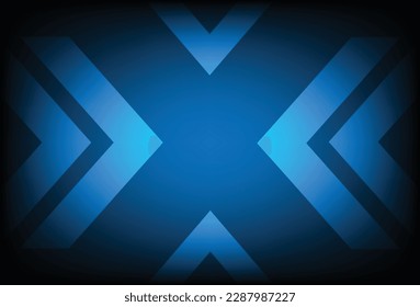 Arrows on a dark blue background. Abstract background. Techno background.