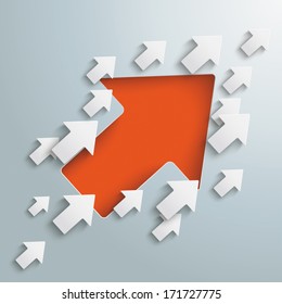 Arrows on the grey background. Eps 10 vector file.