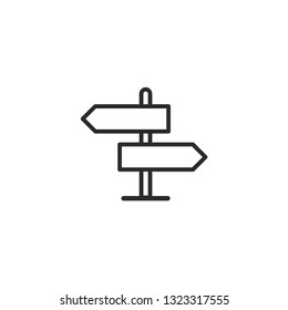 arrows on the road icon vector eps 10