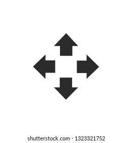 arrows on the road icon vector eps 10