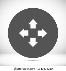 arrows on the road icon vector eps 10